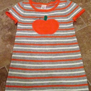 GYMBOREE Halloween Fall Pumpkin Sweater Dress sz 5
